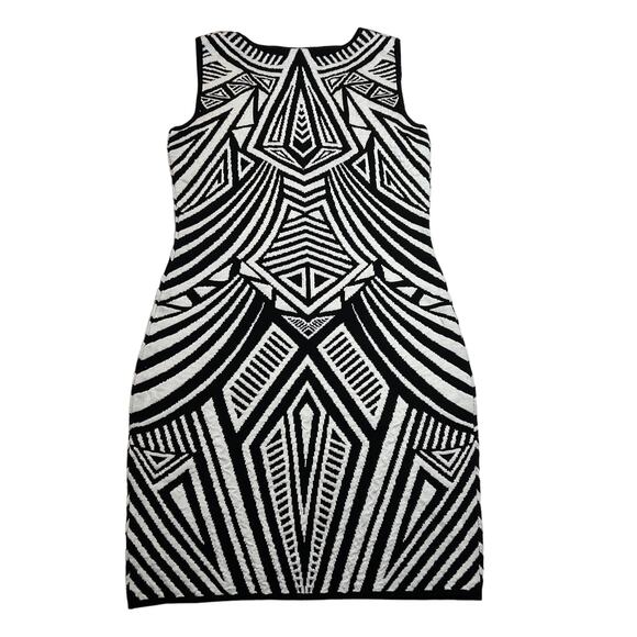 Romeo & Juliet Couture Sleeveless Abstract Print Knit Bodycon Dress Size S NEW - Picture 2 of 7